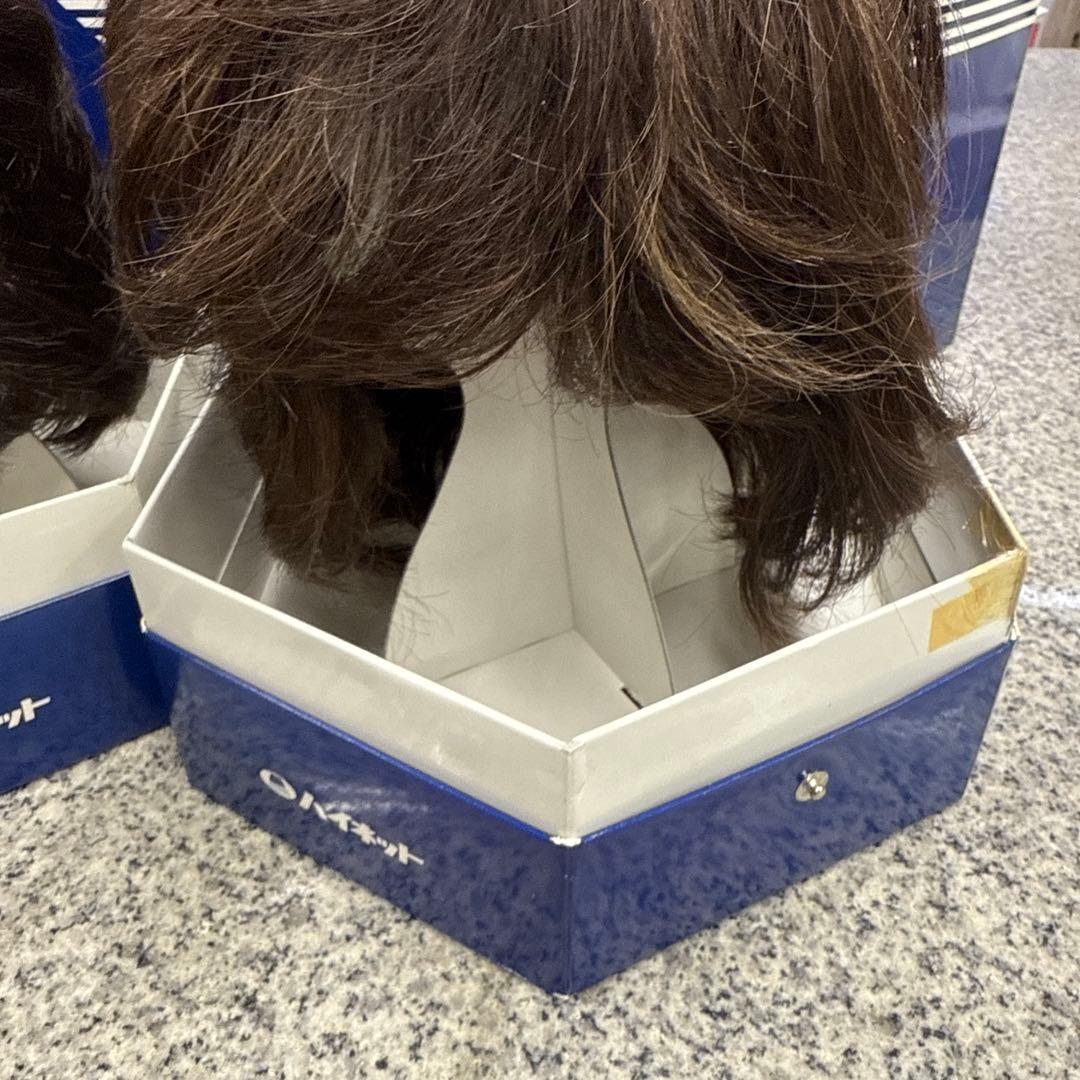 NATURAL QUEEN ショートウィッグ ブラウン 2個セット ハイネット