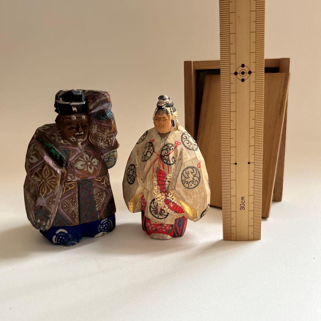 一刀彫　翁　羽衣