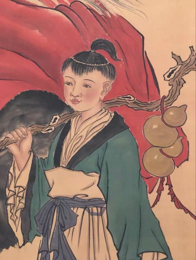 【中国美術】王西京 人物画 掛け軸｜中国人物画名作｜宣紙｜床の間・東洋美術