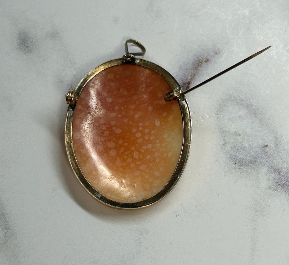 再値下げ　カメオ　ネックレス　ブローチ　ペンダントトップ　 2way