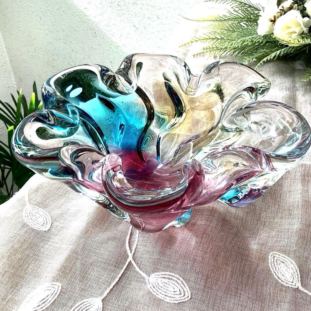 ヴィンテージ**オーロラベース**アッシュトレイ・フラワーベース・小物入れ