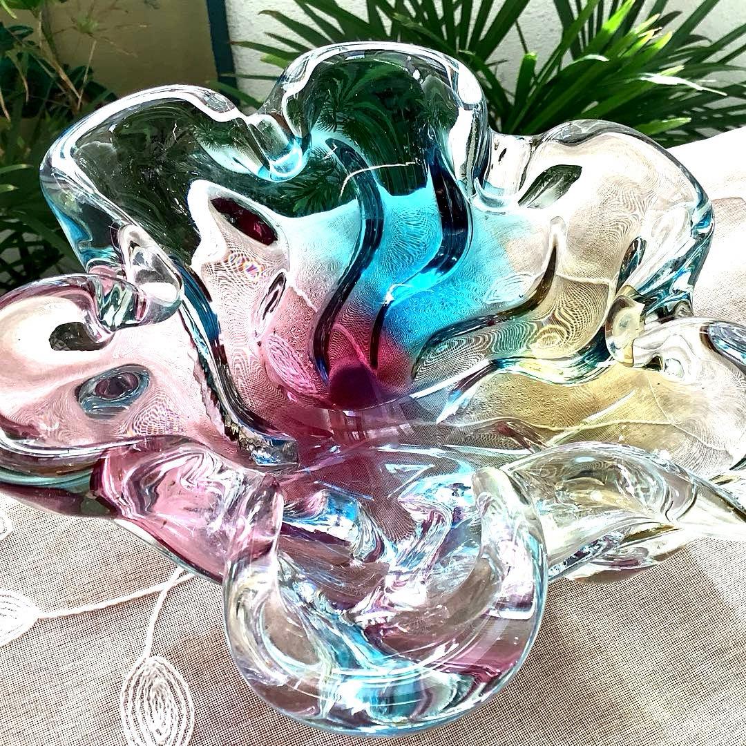 ヴィンテージ**オーロラベース**アッシュトレイ・フラワーベース・小物入れ