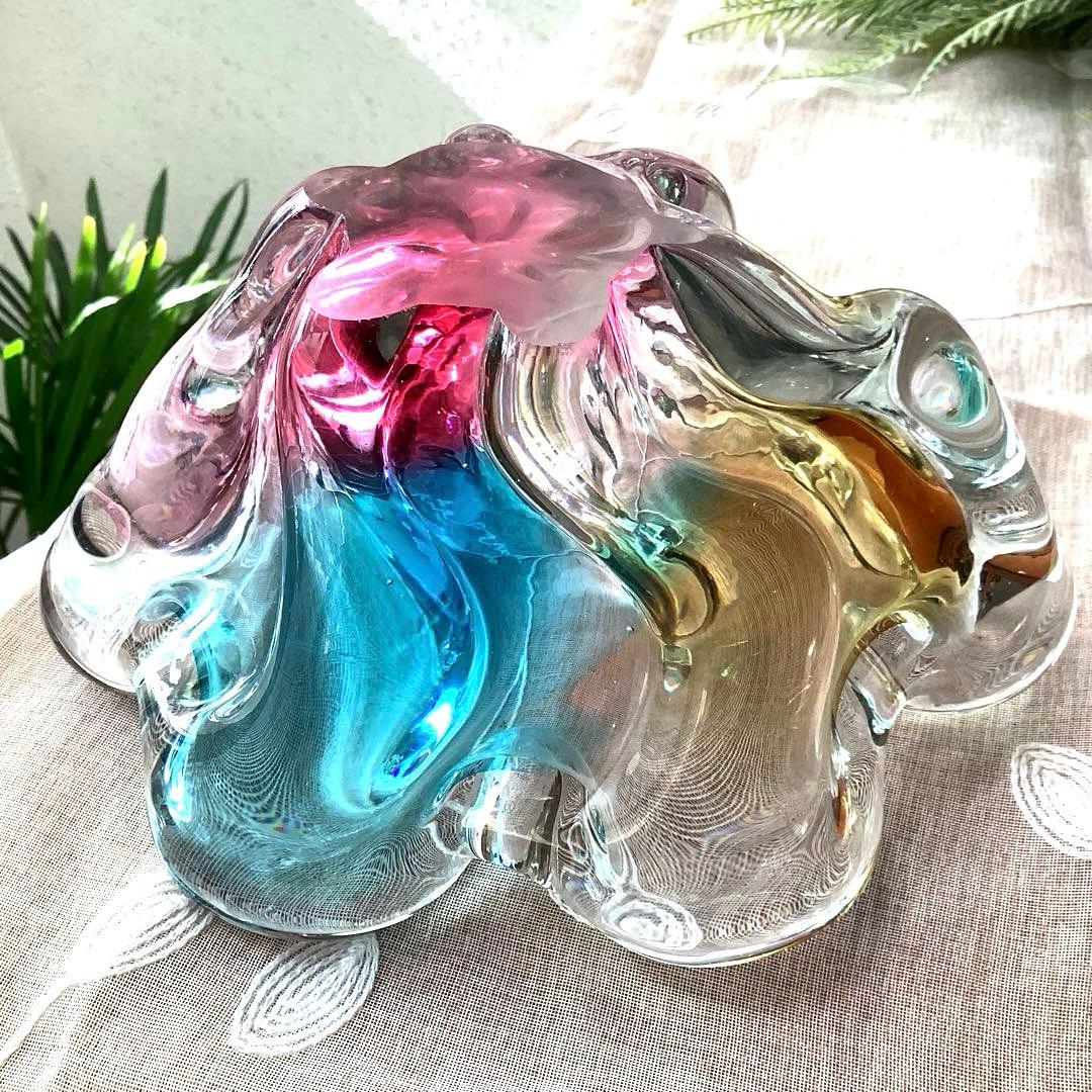 ヴィンテージ**オーロラベース**アッシュトレイ・フラワーベース・小物入れ