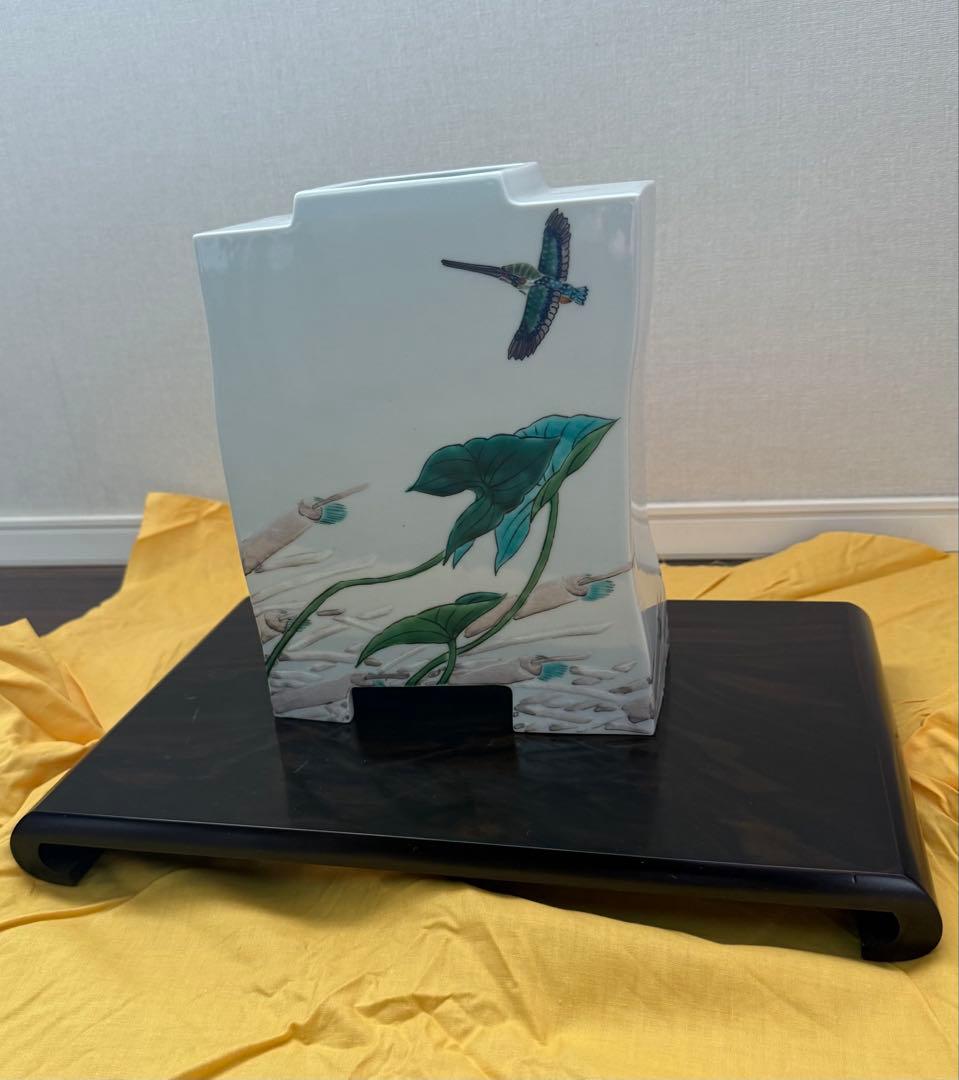 武腰一憲　九谷焼 陶器花器