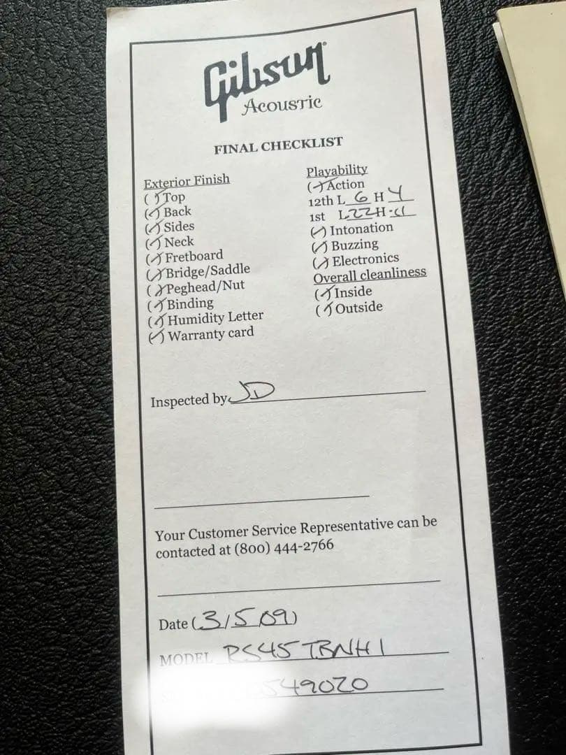 極上の一本 Gibson J-45 カスタムショップ 2009年製 60's復刻