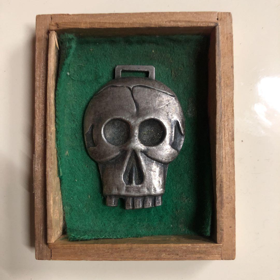 戦前　シルバー　骸骨　ガボール　ハーレー　チョッパー　骨董　アンティーク　スカル