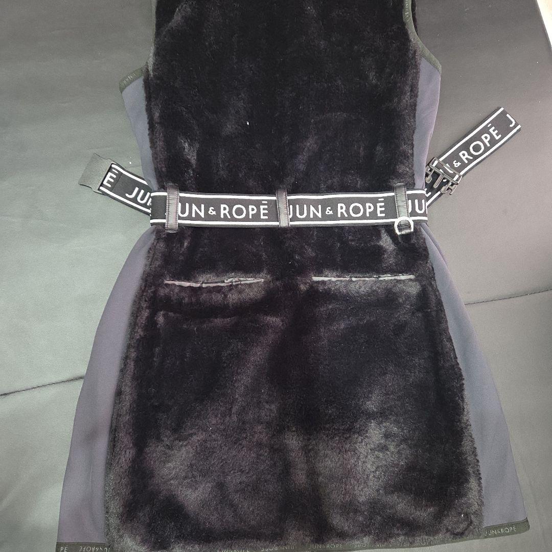 み*️様 JUN&ROPE ブラックファーワンピース
