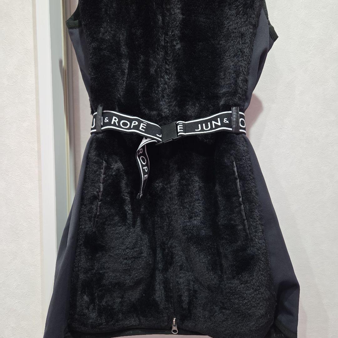 み*️様 JUN&ROPE ブラックファーワンピース