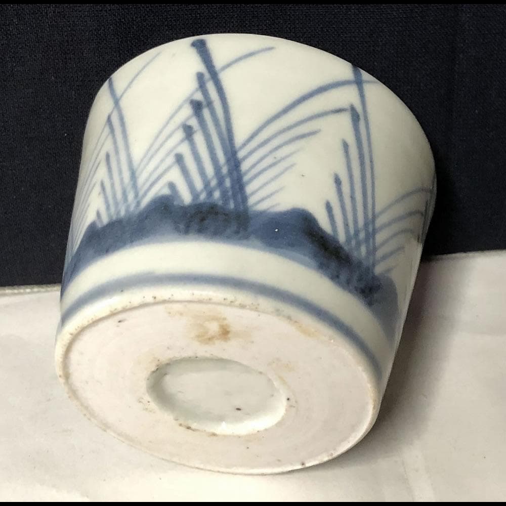 e780 古伊万里 蕎麦猪口 5客 染付 そば猪口