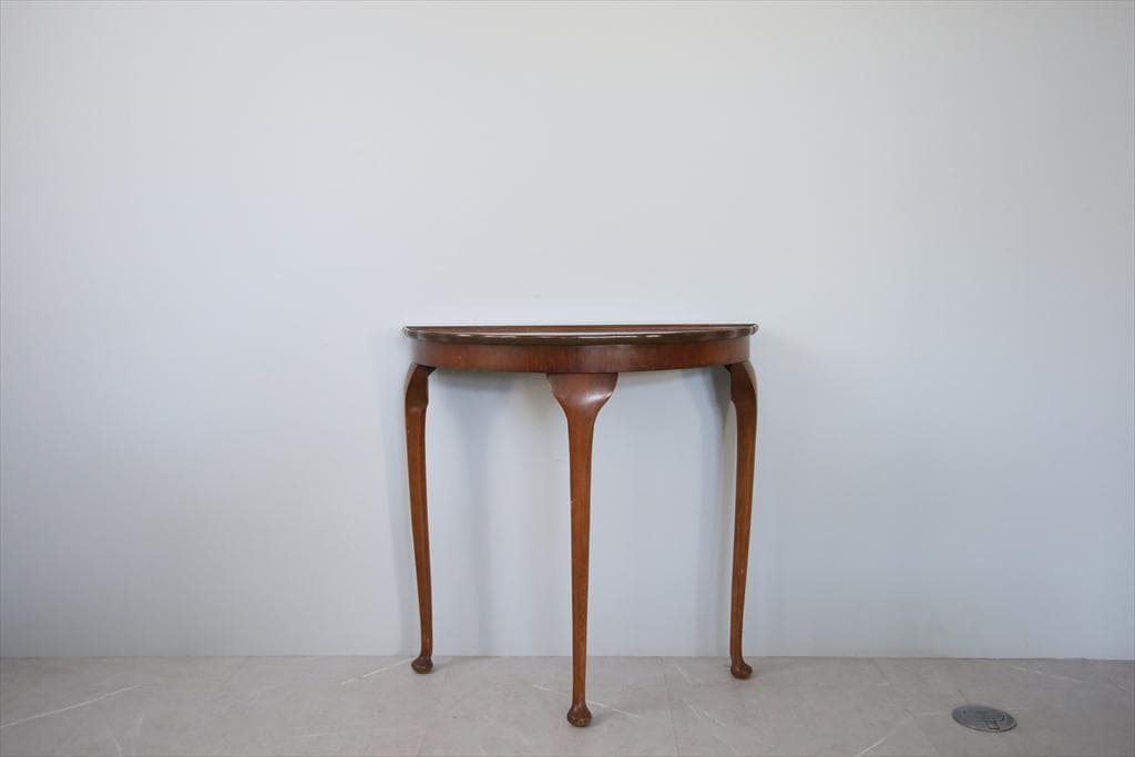 英国アンティーク猫脚コンソールテーブル/木製机/飾り棚サイドテーブル88-173