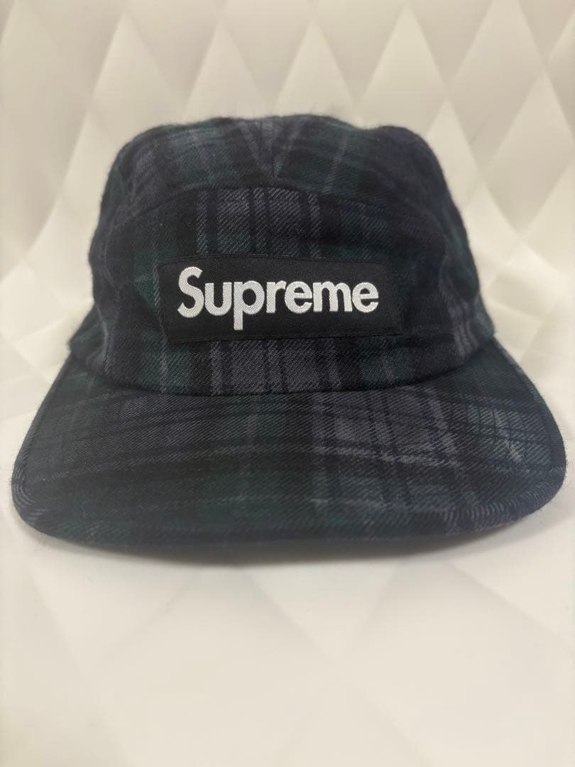 Supreme （シュプリーム）チェック柄　キャンプキャップ　ボックスロゴ　Fサ