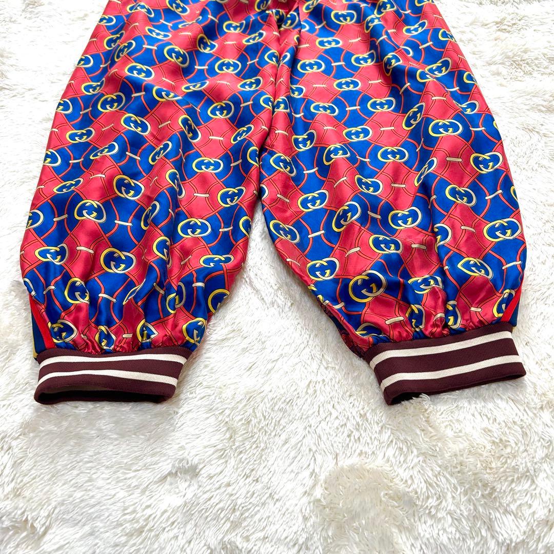【美品】GUCCI グッチ　シルクジョグパンツ　イージーパンツ　サルエル　総柄