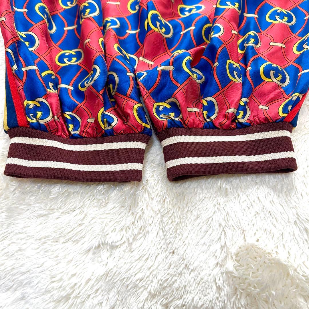 【美品】GUCCI グッチ　シルクジョグパンツ　イージーパンツ　サルエル　総柄