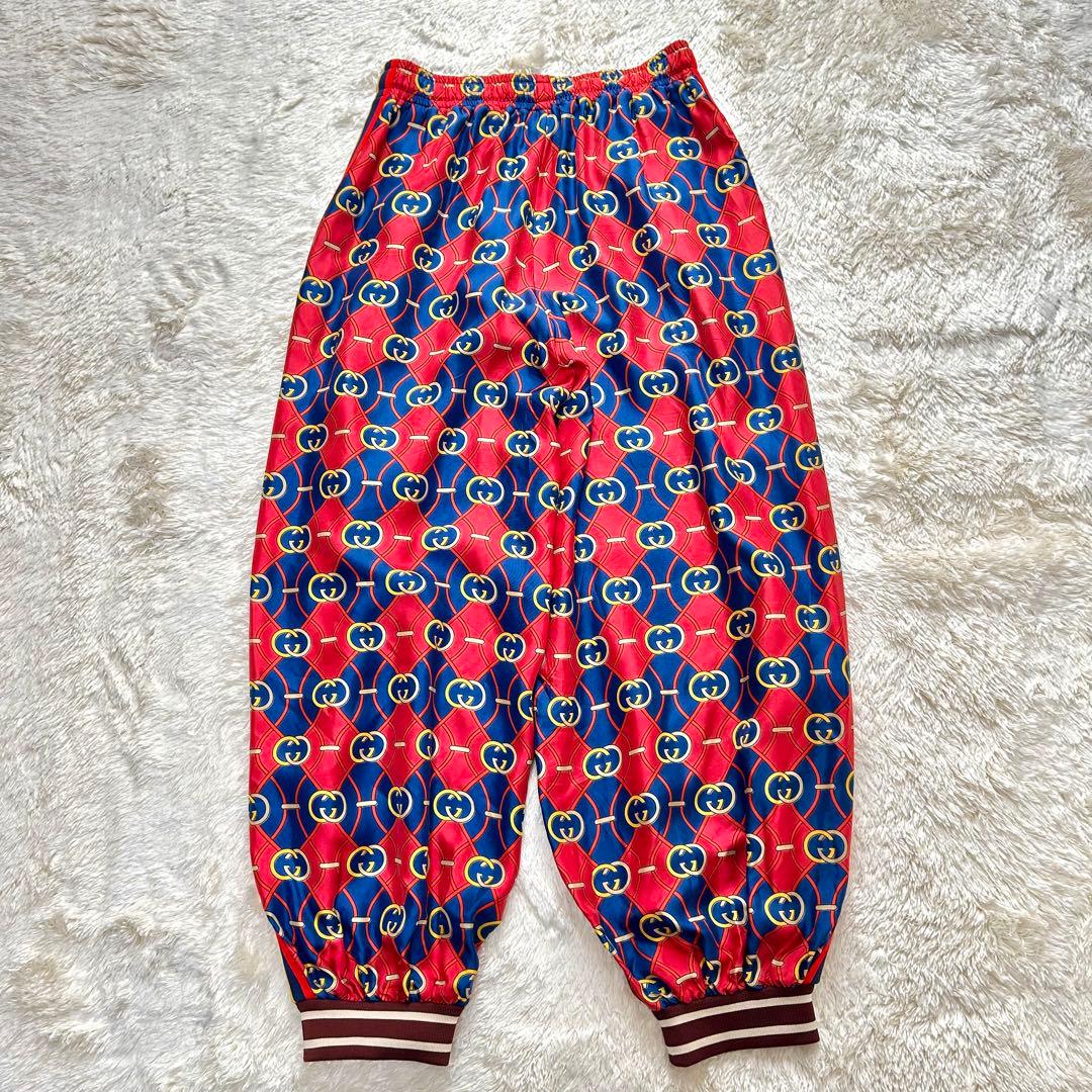 【美品】GUCCI グッチ　シルクジョグパンツ　イージーパンツ　サルエル　総柄