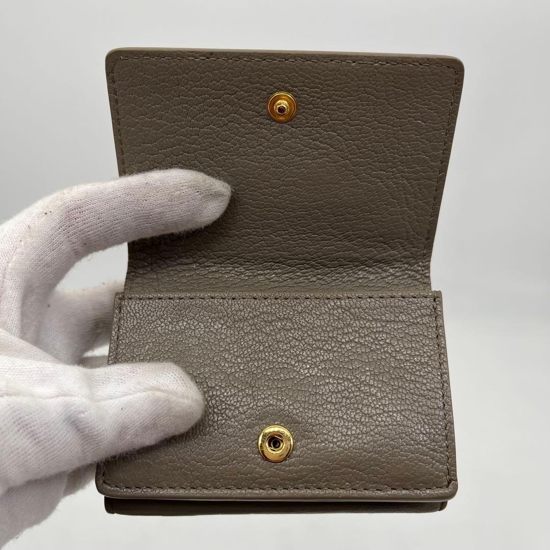 バレンシアガ 三つ折り財布 エッジシティ クラシックミニ ゴールド金具 レザー