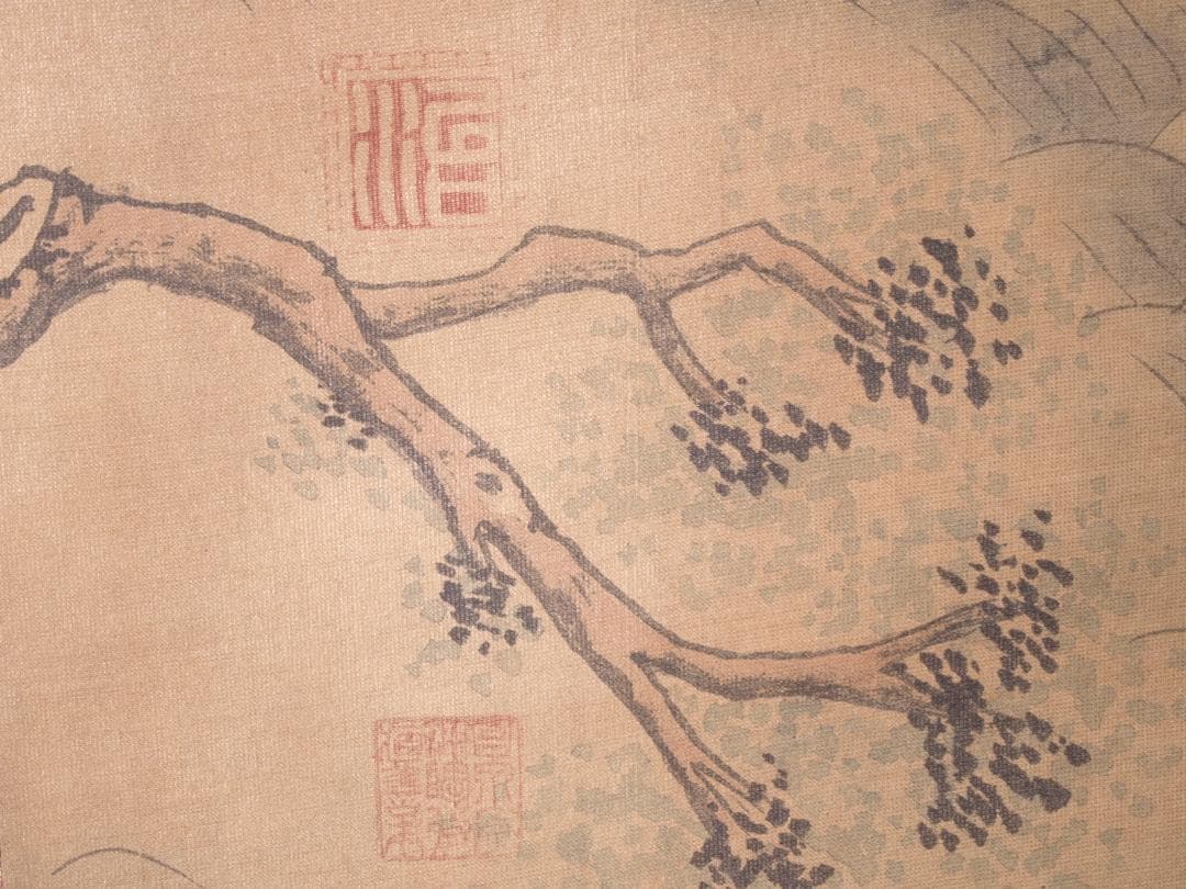 【骨董掛け軸】山水人物図 韓 滉作 肉筆保證 掛け軸 AK619A12-2