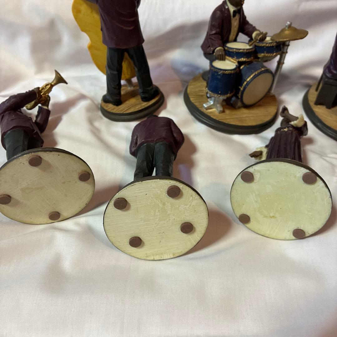 【希少】美品　レトロ　骨董品　ジャズバンドフィギュア　黒人　置物　コレクター　7