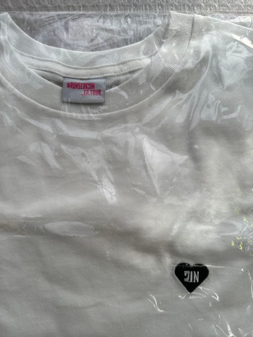 BTS ジン　RUNSEOKJIN in JAPAN Tシャツ　白　公式　JIN