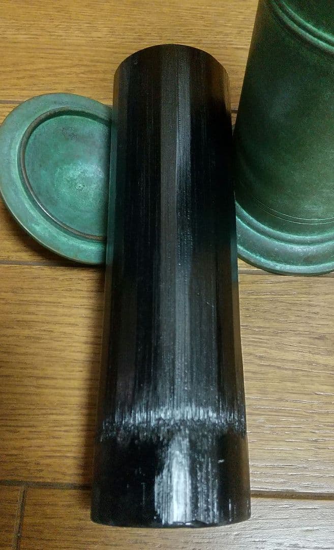 【憲一造】経筒花入 花器 花生 送料無料 99