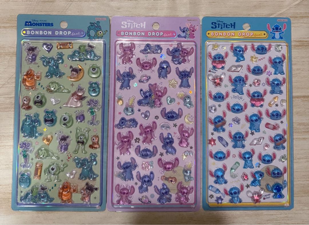 正規品 ディズニーボンボンドロップシール3 種セット