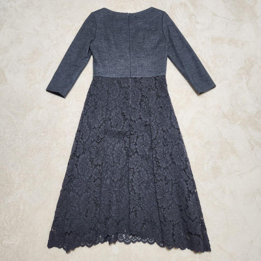 アドーア　クラシックレースワンピース　グレー