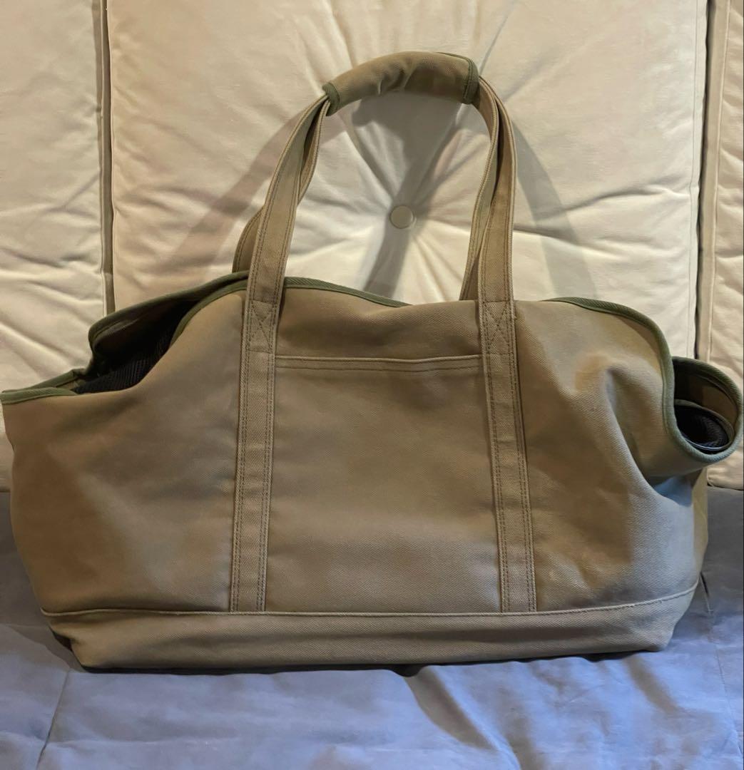 free stitch 人気のスクエアキャンバストートキャリー カーキー LL