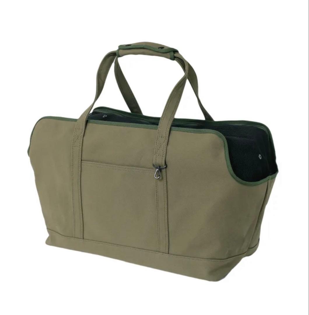 free stitch 人気のスクエアキャンバストートキャリー カーキー LL