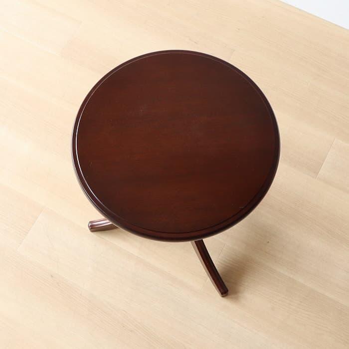 マルニ サイドテーブル 丸 レトロ 古家具 木製 カフェ 喫茶