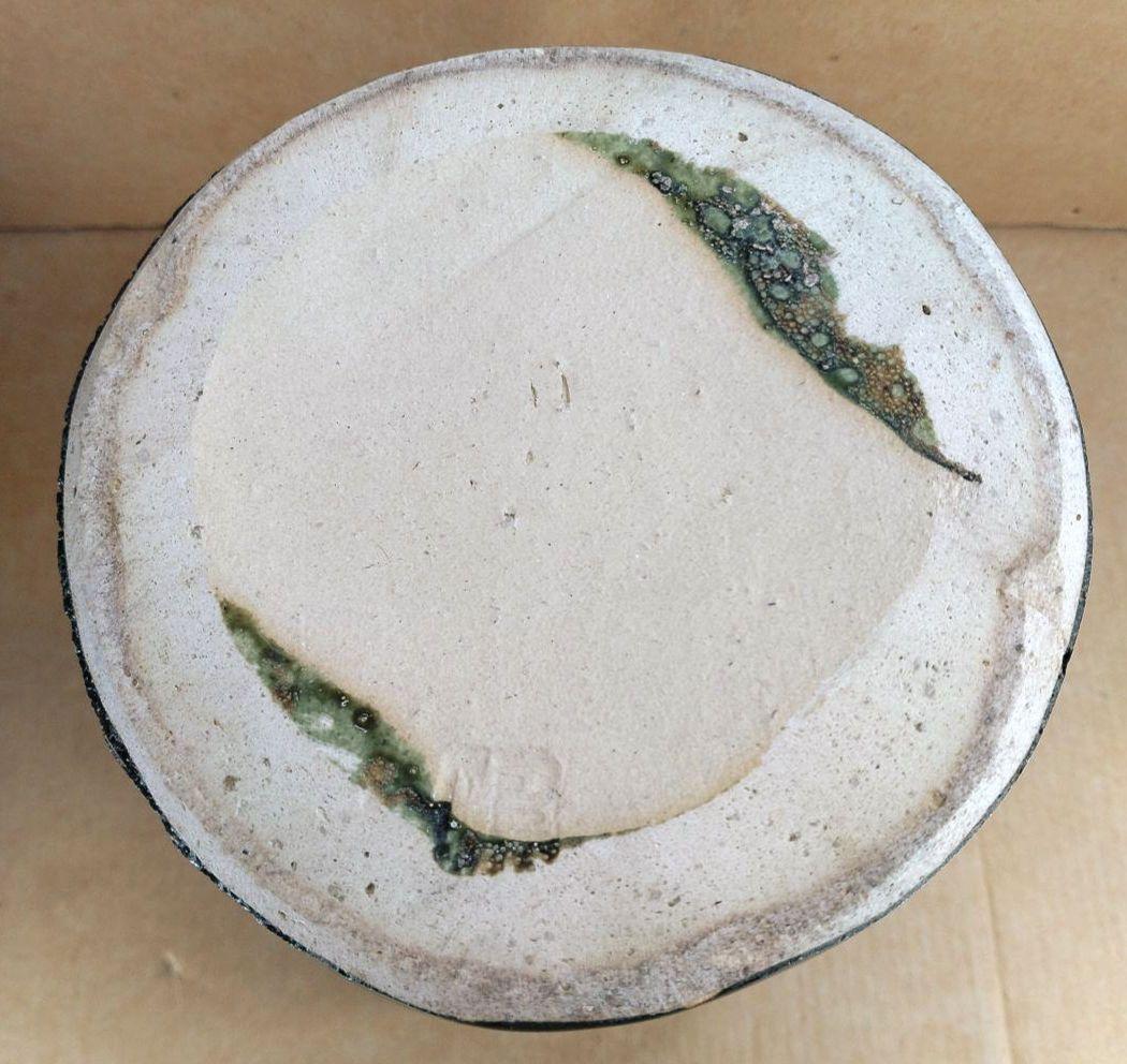 【本物保証】熊倉順吉 織部釉灰皿 共箱 栞 無傷 オブジェ焼 走泥社 前衛陶芸