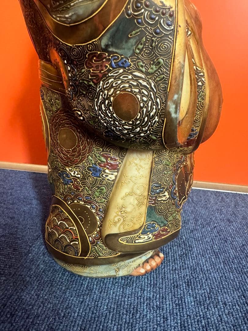 1739 九谷焼　布袋　縁起物 七福神 置物 神仏物 アンティーク 時代物