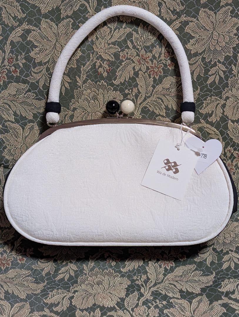 振袖用草履バッグセット　がま口バッグ　 レース　 Freek　フリーサイズ　新品