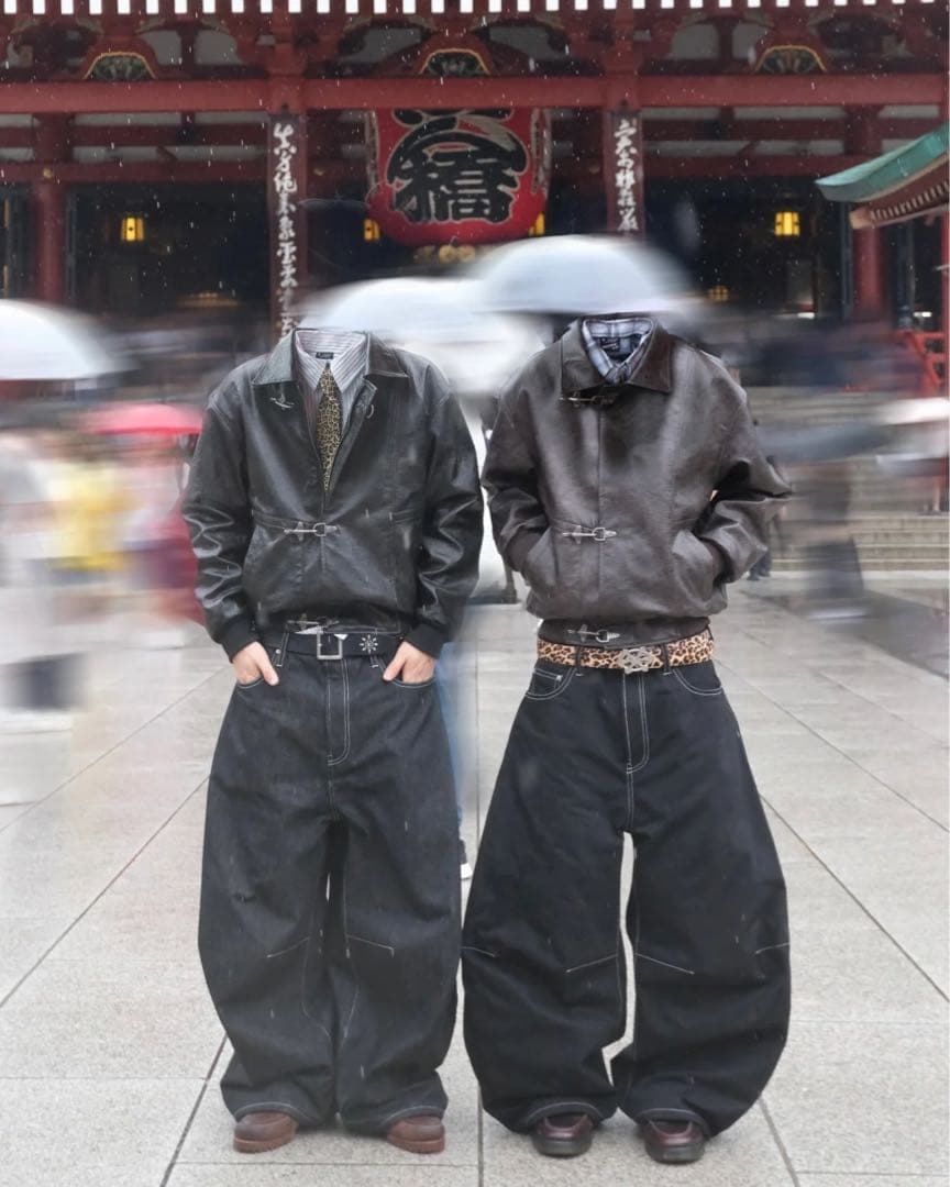 ジャケット・アウター belvet Leopard Lined Fireman Jacket