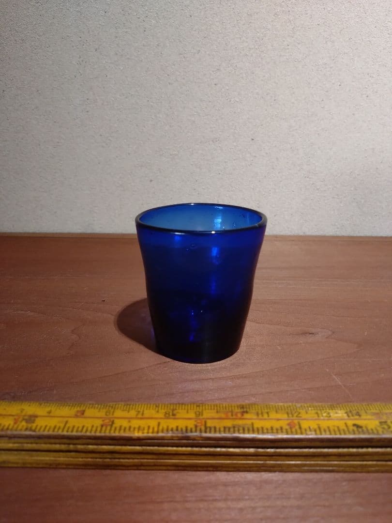 フランス    ブルー キャンドルグラス