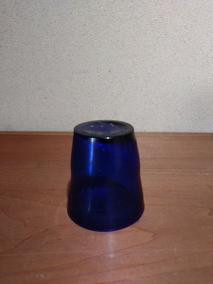 フランス    ブルー キャンドルグラス