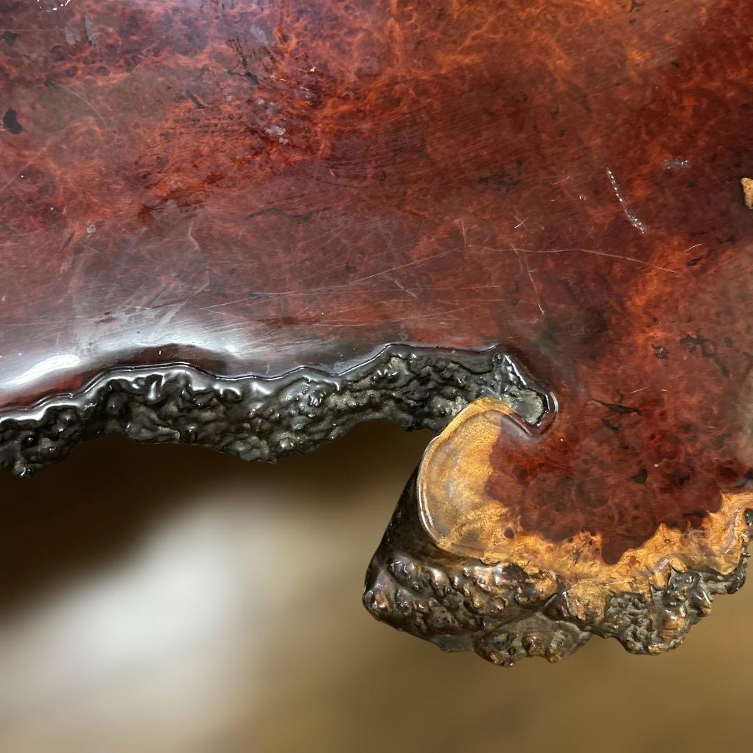 taka 花梨　 座卓 一枚板 高級テーブル　天然木製光沢座卓アンティーク