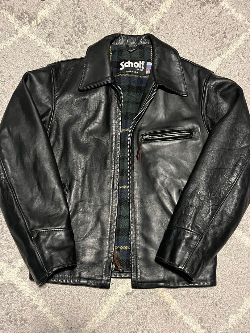 美品　ショット　ハイウェイマン659 トラッカージャケット　チェック　Mサイズ