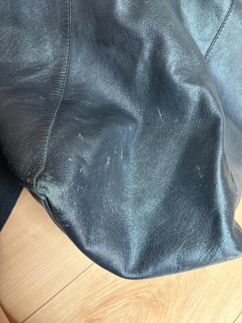 CELINE ホリゾンタルカバ/レザートートバッグ/ブラック