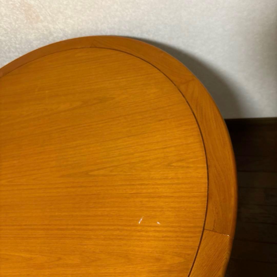 【良品】ヴィンテージ ラウンドテーブル ダイニングテーブル ろくろ脚