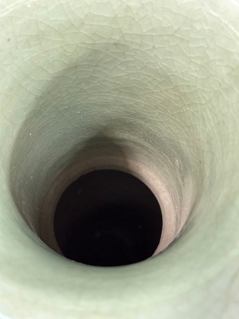 龍泉窑大花瓶 宋時代 花器置物 中國古美術 高 45cm