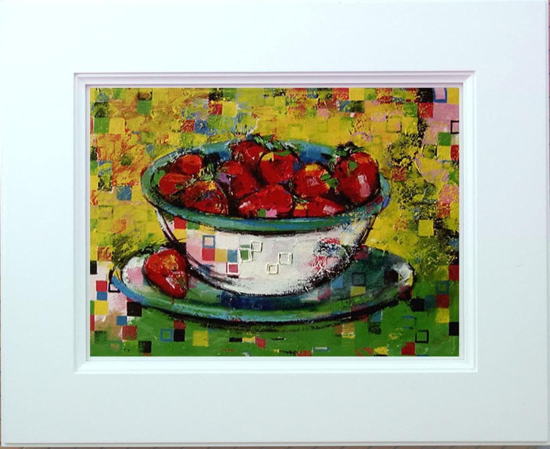 油絵 絵 絵画 インテリア 額付(白) uF6-061003 静物 フルーツ