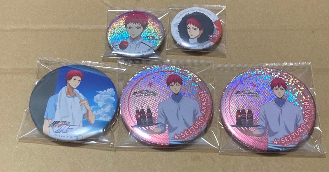 黒子のバスケ　赤司征十郎　缶バッジ　ホログラム　等身　SD グリッター　セット