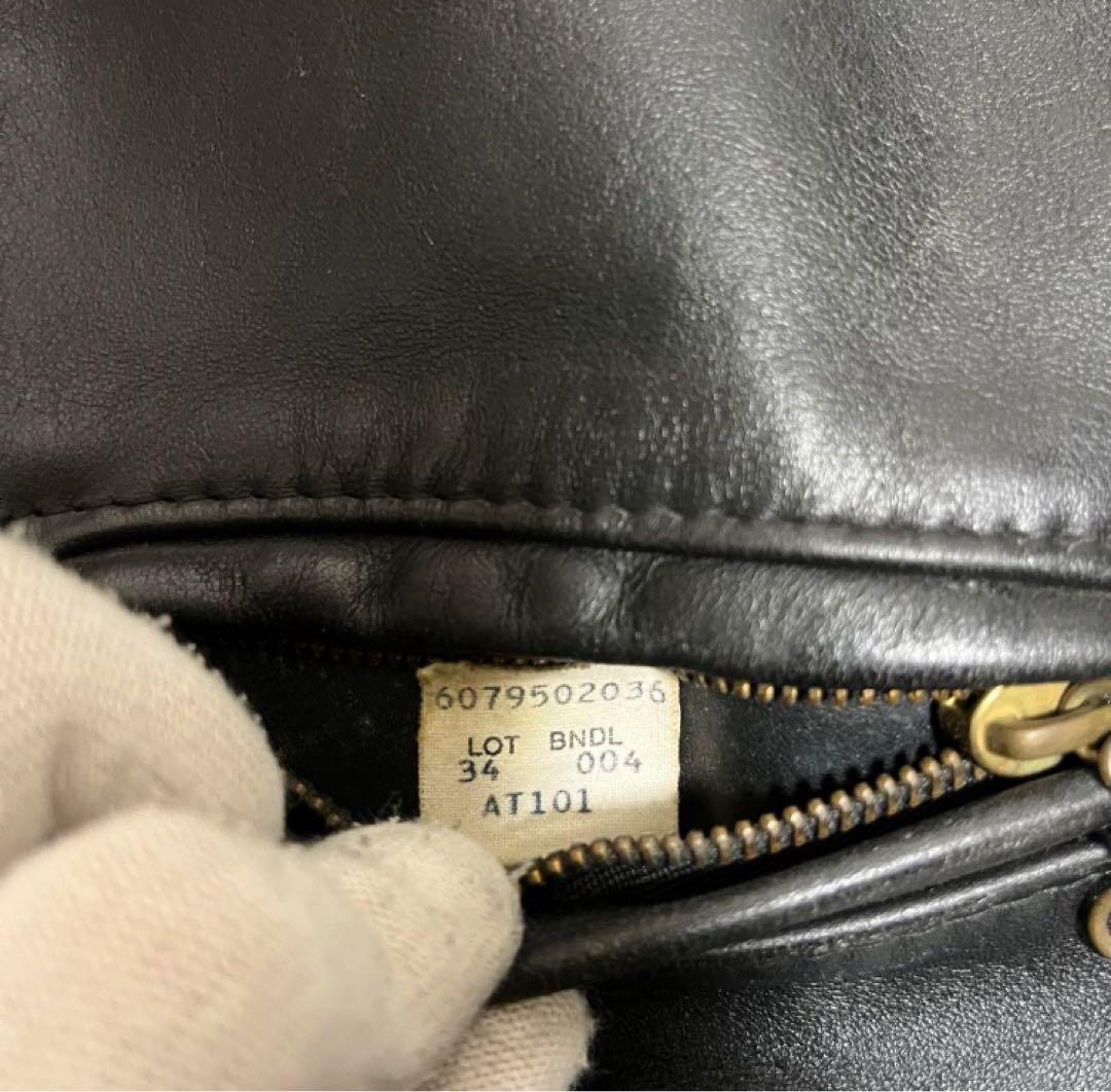 ショット　トラッカージャケット　シングルライダース　ライナー付き　ブラック