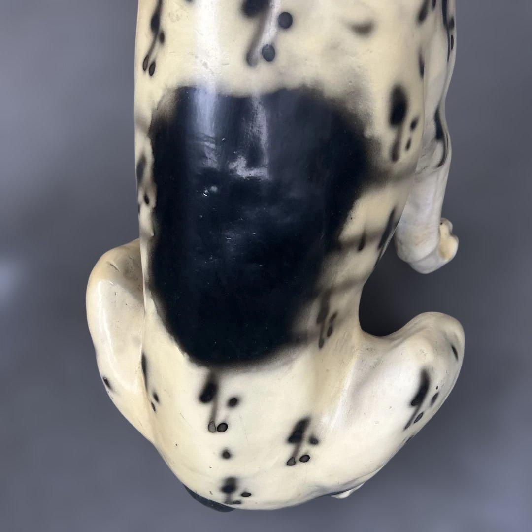 しぃーちゃんヴィンテージ犬の置物 ダルメシアンオブジェ 木製風