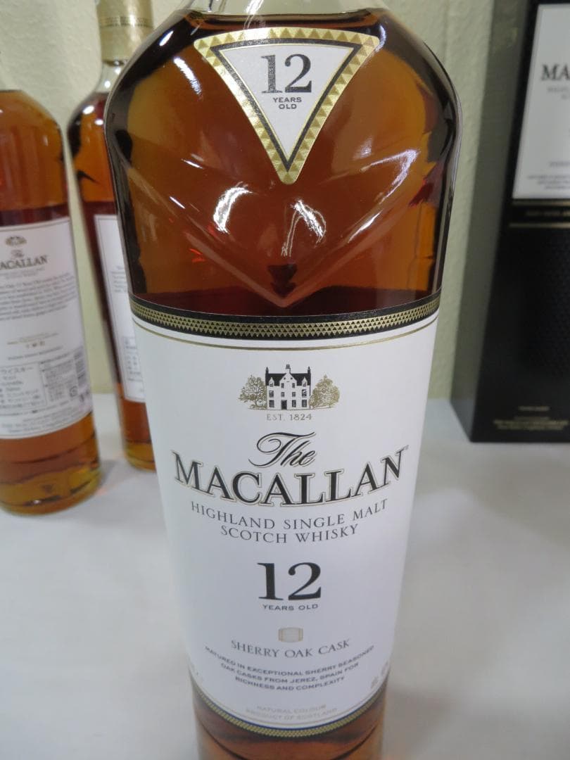 未開栓マッカラン12年 シェリーオークカスク700ml×3本セット箱付き