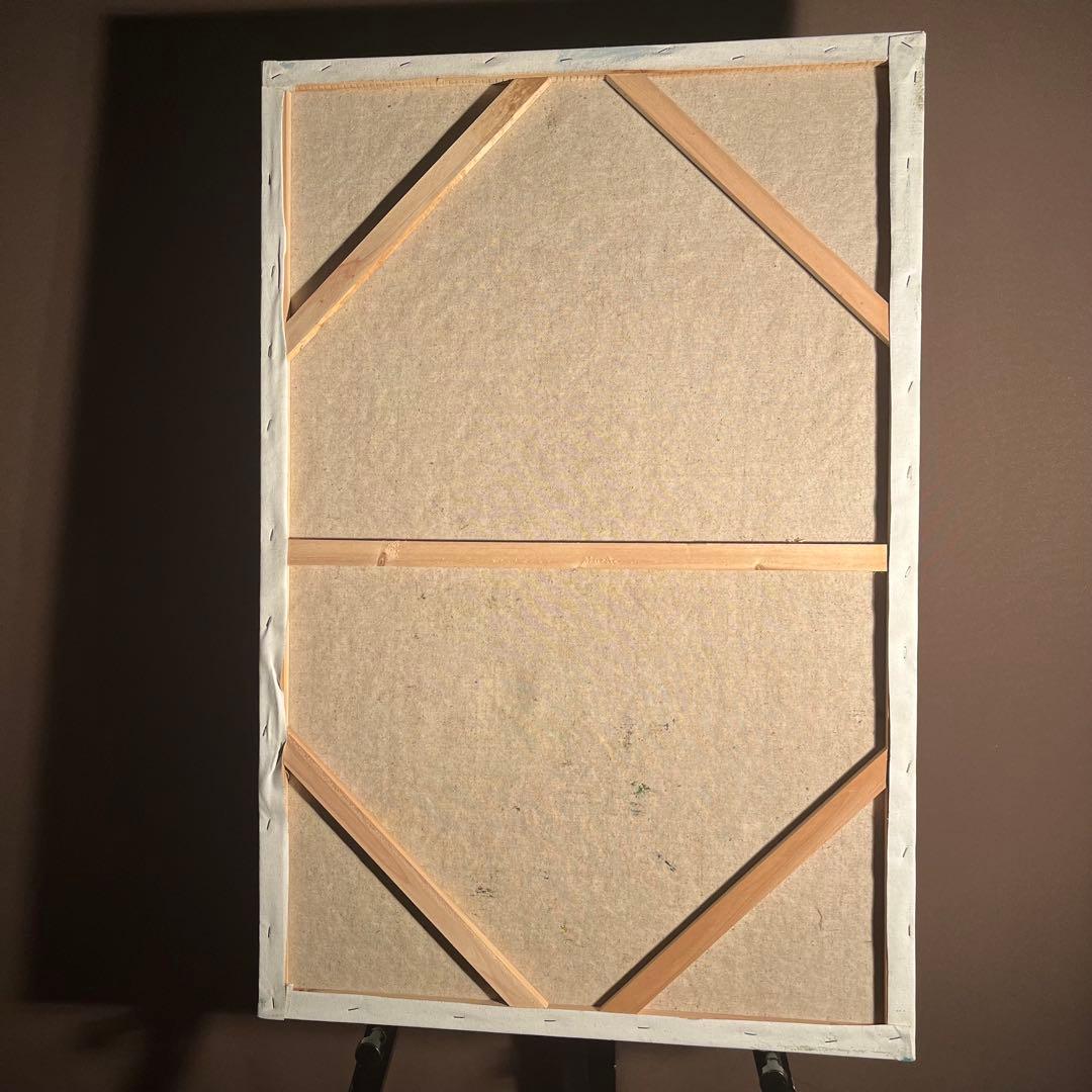 ★秀作★ 手書き油絵 クロード・モネ 柳の下に座る女（大）肉筆絵画 油彩画