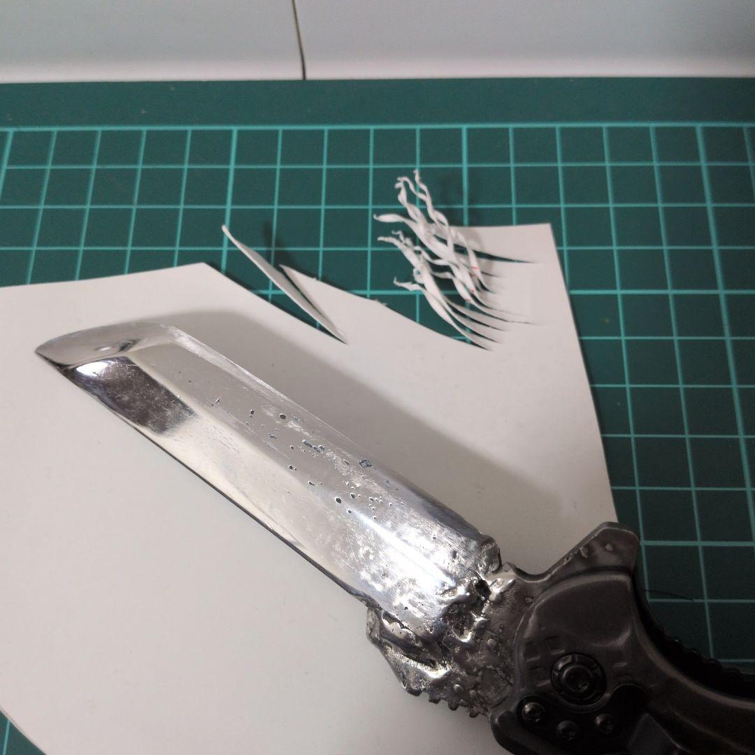 日本刀　残欠　玉鋼　溶接　フォールディングナイフ