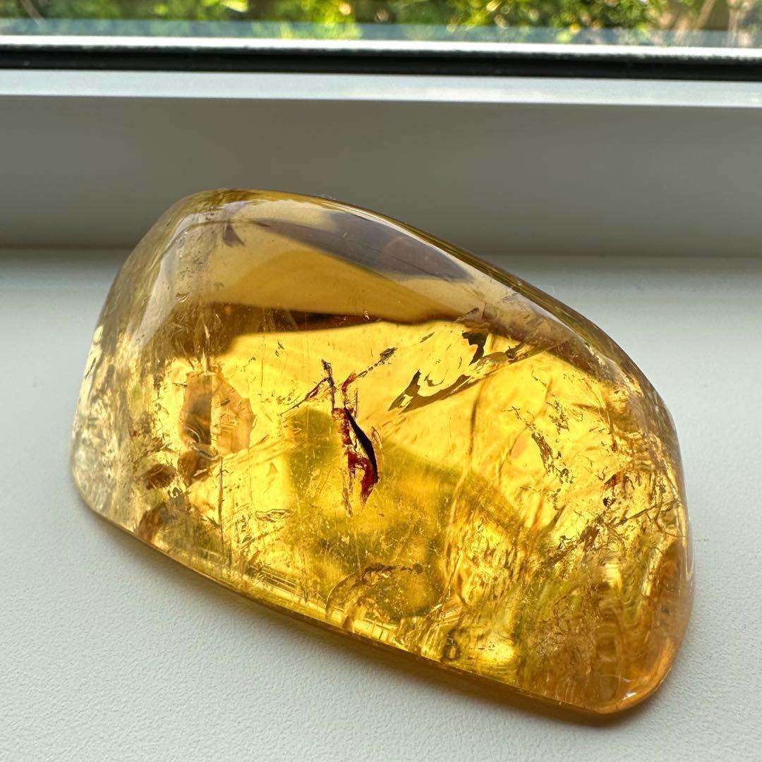 ハニーシトリン　アンバーシトリン　シトリン　フリーフォーム　137.5g 濃いめ