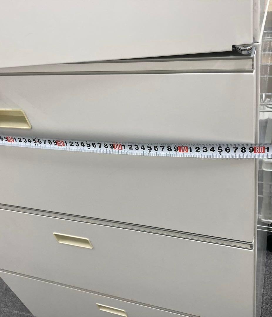 イトーキ キャビネ　上:両開き　下:3段引出し　鍵付き　800x450x2027