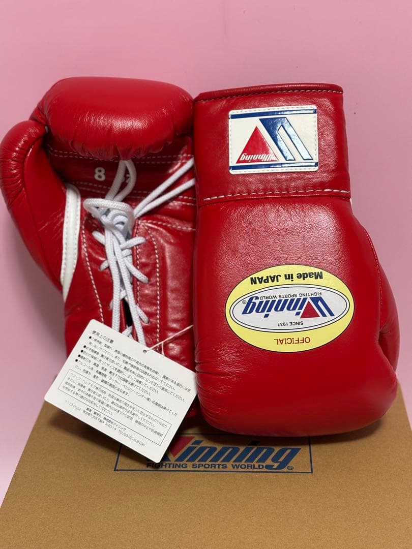 Winning 試合用ボクシンググローブ 8oz 8オンス レッド 新