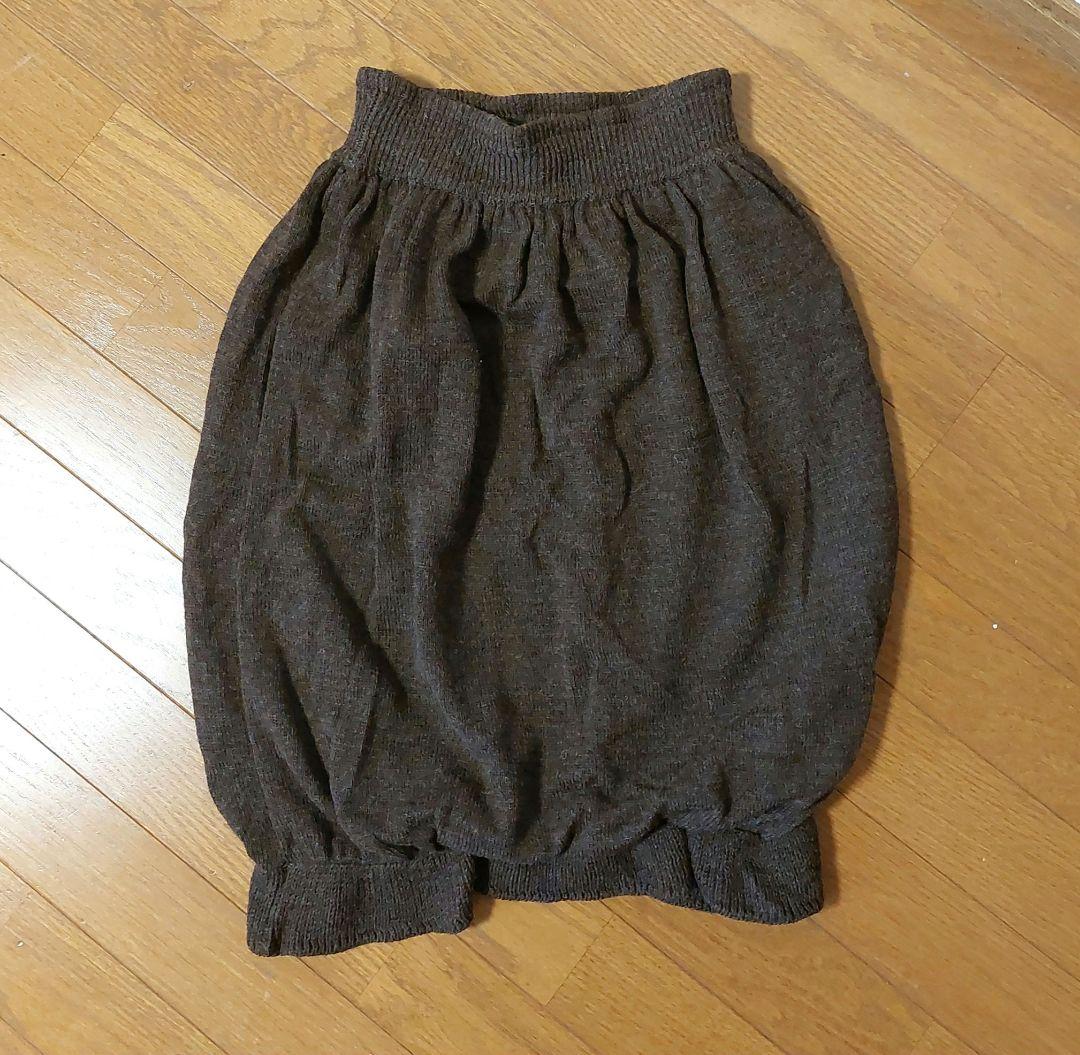美品　M.&KYOKO　エムアンドキョウコ　ウールニットバルーン風スカート